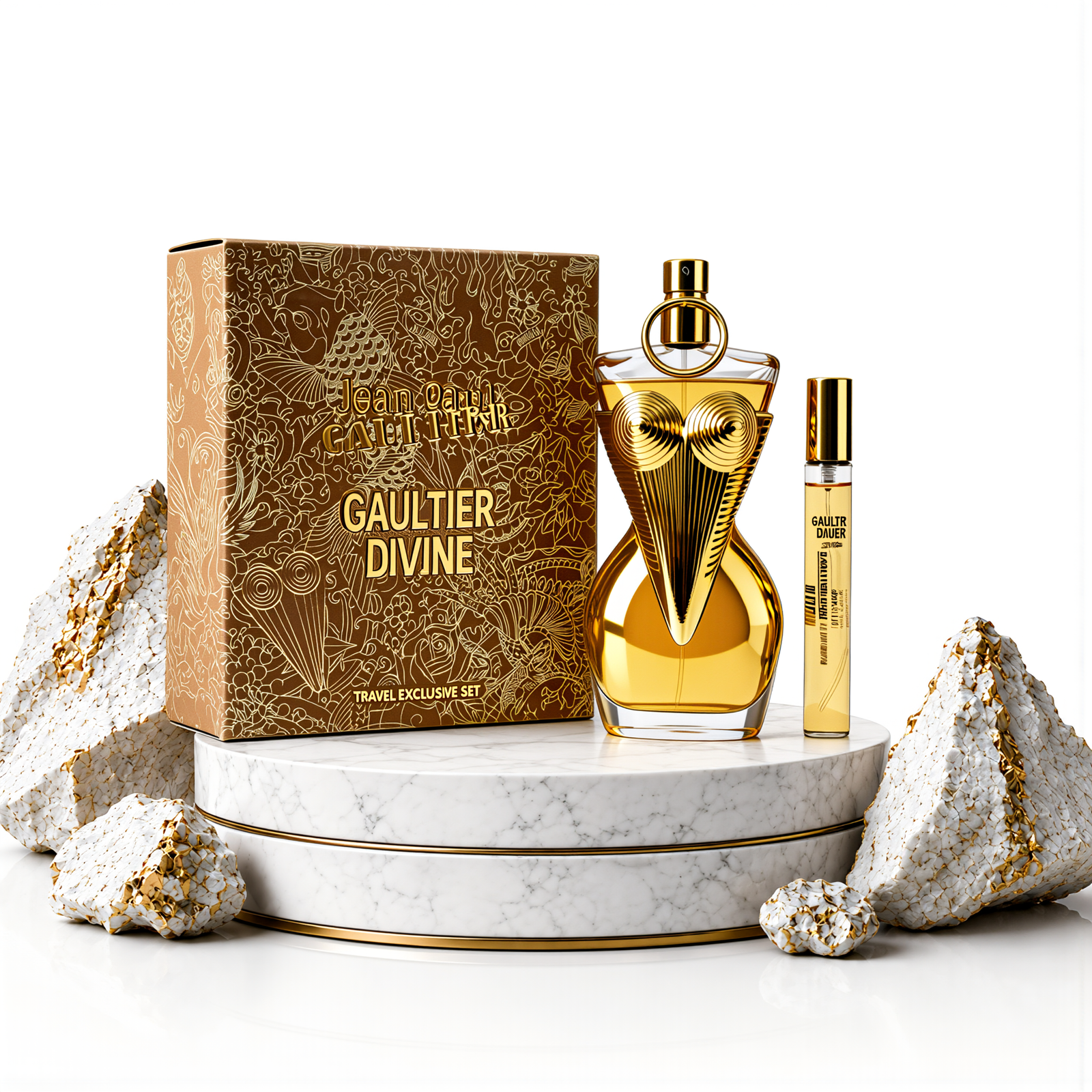 DIVINE (L) EDP 100ML+10ML TRAVEL SET (1) جان بول غوتييه ديفاين - طقم سفر 100ml+10ml - الصورة 1